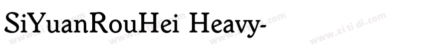 SiYuanRouHei Heavy字体转换 SiYuanRouHei Heavy字体转换